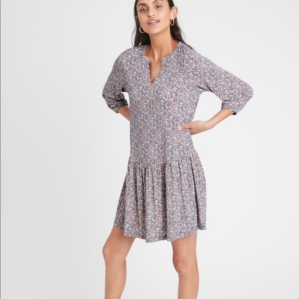 NWT Banana Republic floral flounce dress